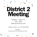 District 2 Meeting