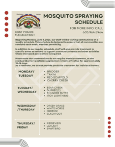 Mosquito Spraying Schedule