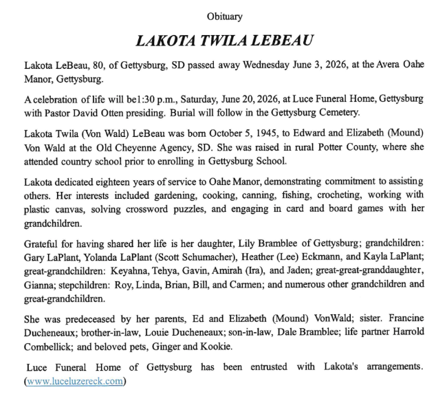 CRST Obituary