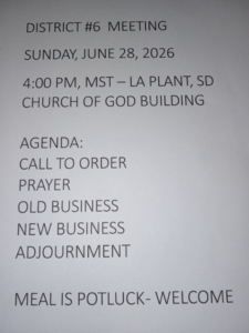District #6 Meeting