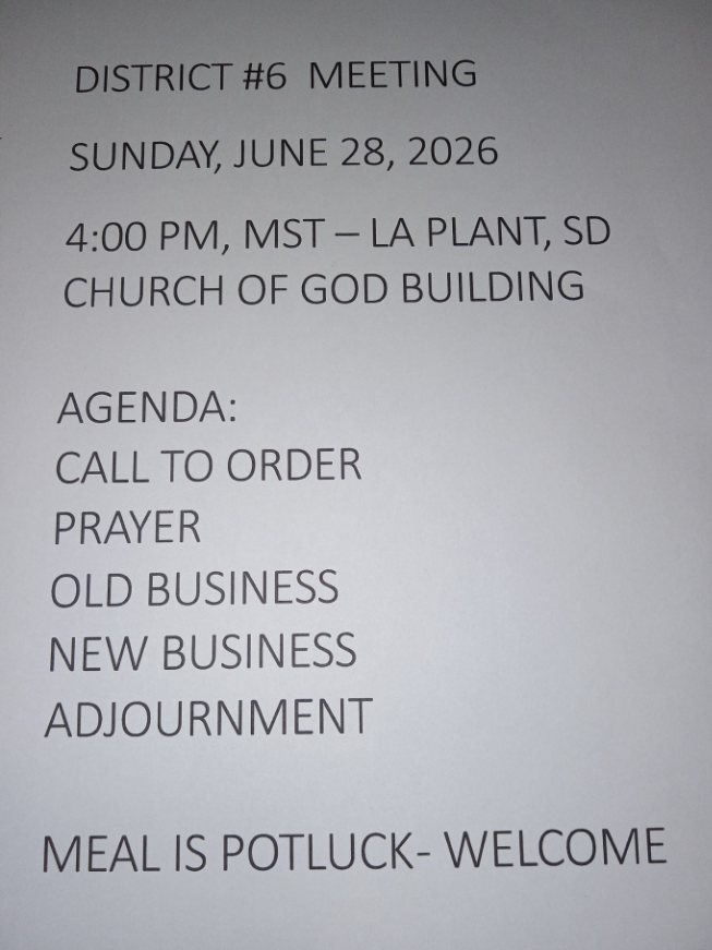 District #6 Meeting