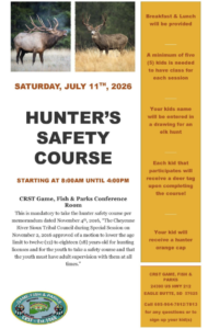 Hunter’s Safety Course – CRST Game, Fish, and Parks
