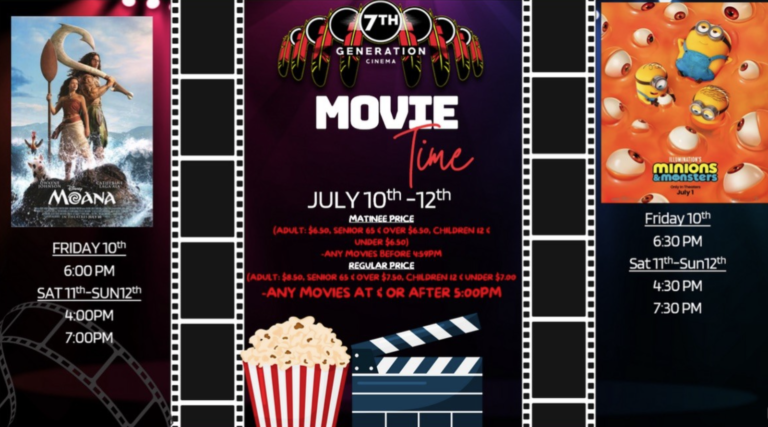 7th Generation Cinema Movie Showtimes (7/10-12/26)