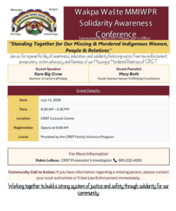 Wakpa Waste MMIWPR Solidarity Awareness Conference