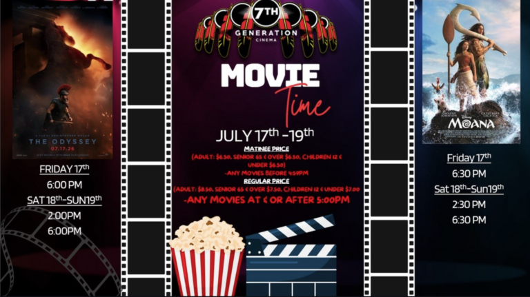 7th Generation Cinema Movie Showtimes (7/17-19/26)