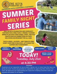 Summer Family Night Series – The Keya Foundation Inc.
